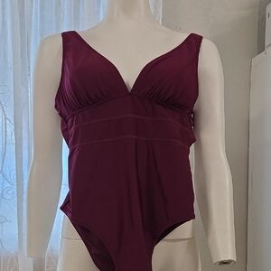 Chic Plum One-Piece Swimsuit